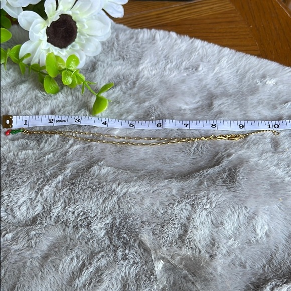 Madewell Gold Necklace with Red and Green Cherry Pendant - Picture 4 of 4